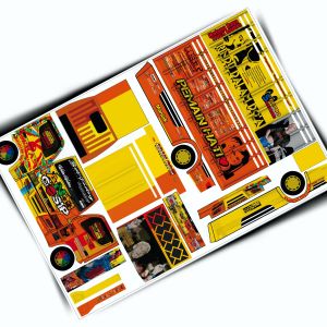 stiker pola miniatur truk oleng panjang 30 cm