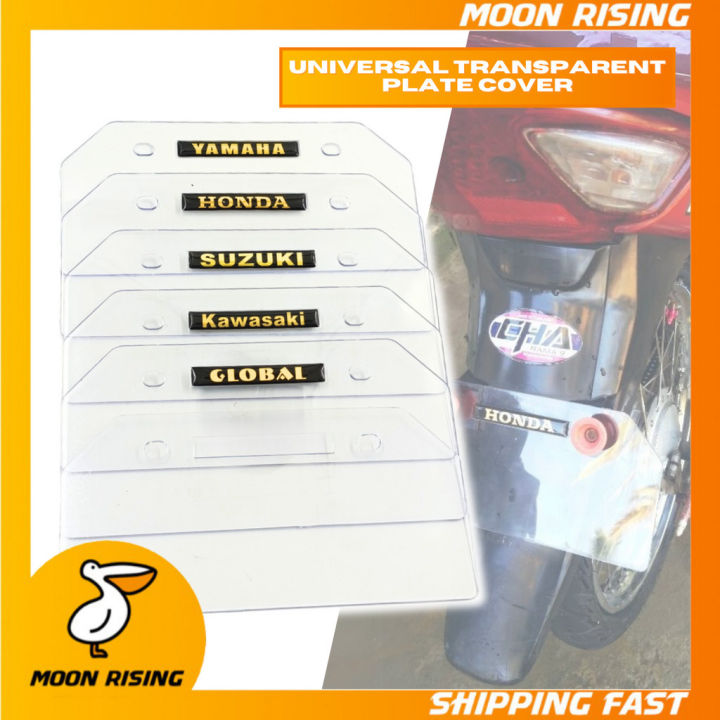 UNIVERSAL TRANSPARENT MOTORCYCLE PLATE COVER MOTORCYCLE PARTS AND