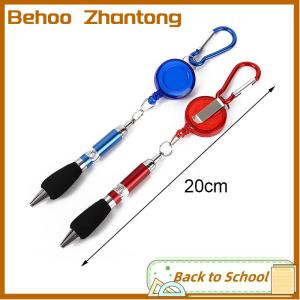 Behoo ปากกาลูกลื่นสำหรับเครื่องเขียนมีห่วงสายคล้องที่มีหัวเข็มขัดแบบดึงได้ง่าย