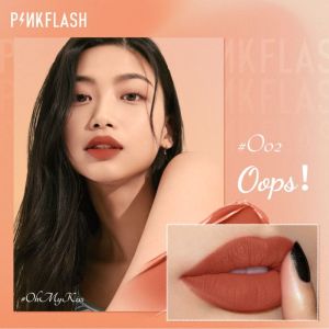 PINKFLASH 3PCS Lip Set OhMyKiss matte Liquid Lipstick Soft VE Moisturising Long lasting liptint set —N01+N03+N06