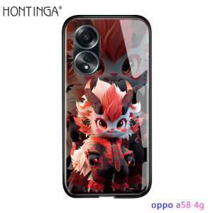 Hontinga เคสสำหรับ OPPO A38 A18 A58 A59 A7 A73 2020 A74 A76 A77 A77S A78 A79 A83 A2 5G 4G มังกรจีนปีใหม่ A91หลังเคสแข็ง