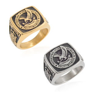 Stainless Steel Philippine Eagles Ring for Kuya Size 6-14