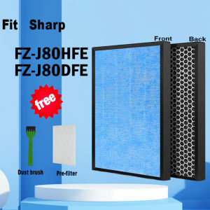 FZ-J80HFE & FZ-J80DFE Replacement Filter Set for Sharp Air Purifier FP-J60 FP-J80 FP-J80EP-H  FPJ80LH FP-J60E-WFast shipping