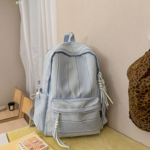 AE Highly stylish large-capacity school backpack for elementary school students forest-themed simple nylon double-shoulder bag multi-purpose for travel shopping and leisure