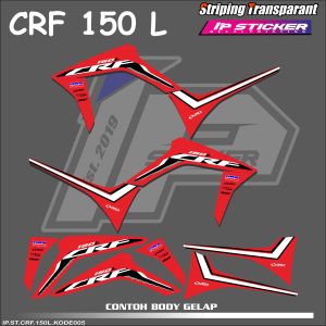 CRF 150 L (COD) STIKER STRIPING MOTOR HONDA CRF 150 L - STIKER LIST GRAFIK SIMPLE WARNA VARIASI DESAIN RACING HOLOGRAM DAN TRANSPARAN BISA COD IP.KODE-005