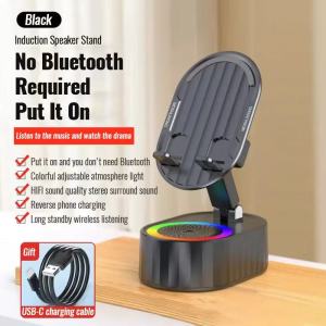 ✅100% Original UME 5-in-1 Inductive Bluetooth Speaker 360°Rotating Universal Multi-functional Wireless