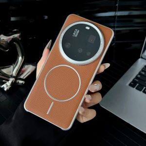 For Xiaomi Mi 15 Ultra Case Luxury PU magic safe Wireless Charging Protect Back Cover Case For Xiaomi Mi 15 Pro 14 13 Ultra Shell