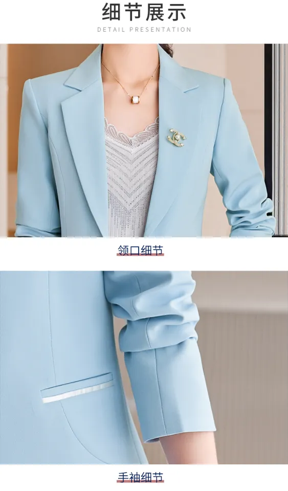 Pant Suit Spring Jacket Workwear Korean Style Blazer Set Professional  Clothes Women Office Attire Suits For Business From Sheridany, $61.44