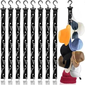 Wardrobe Storage DIY Hanger 8 Clips Hanging Closet Organizer Caps Vertical Shelf Rack Multi-Purpose