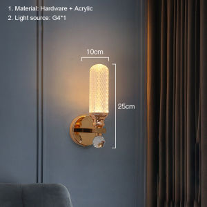 Light Luxury Wall Lamp Nordic Modern Gold LED Wall Light Indoor Lighting Room Decor Sconce For Bedroom Living Room Bedside Hotel
