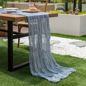 White 6ft Cheese Cloth Table Runner Cotton Cloth for Christmas Dinner Wedding Party Decorate Cheese Cloth Table Runner