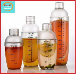 Bình lắc nhựa chia vạch đen dung tích 350ml-530ml-700ml-1000ml chuyên dùng cho quán cafe trà sữa
