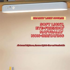ERHANA Góc Điều Chỉnh Được Đèn ngủ LED 3 màu Chăm sóc mắt Thanh đèn LED Ánh Sáng Dài Không cần dây điện Đèn đọc sách để bàn Sử dụng trong gia đình