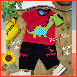 Đồ Bộ Bé Trai Size Đại 25kg-40kg Chất Cotton Cao Cấp Co Giãn 4 Chiều Mềm Mịn Rất Mát Hình Con Cọp-1498/9