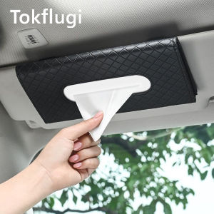 Car Tissue Box Auto Sun Visor Drawer Box Creative Car Tissue Bag Car Simple Decoration Supplies