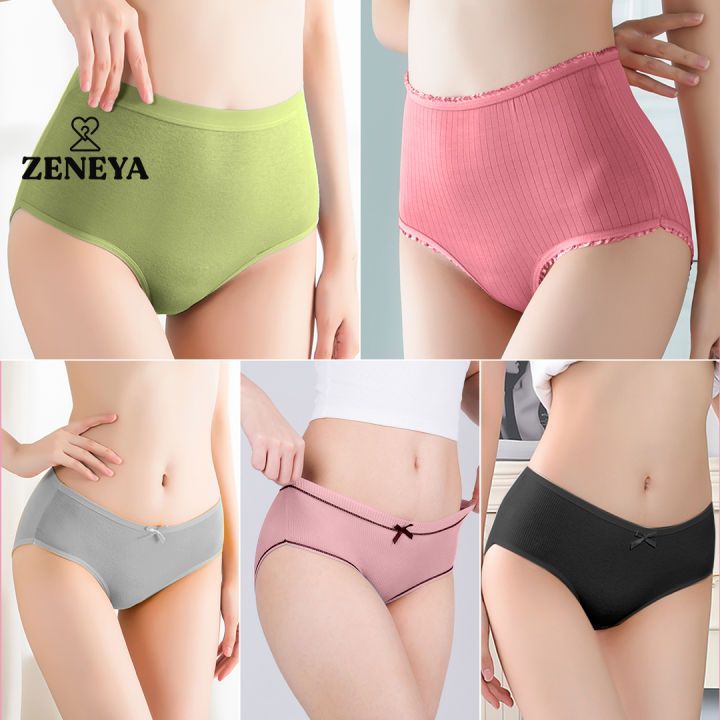 Set of 3 pcs) Zeneya Cotton Series Underwear Collection For Women