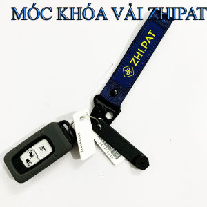ZHI.PAT - Móc khoá vải dù chắc chắn 16cm x 2.5cm logo dệt tinh xảo * Màu xanh Navy | Khoá móc kim loại - Chính Hãng