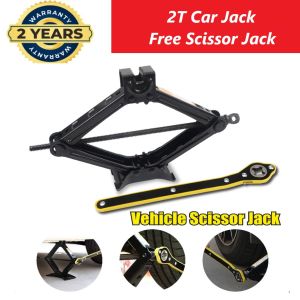 2T Scissors Wrench Jack Car Heavy Duty Spare X Handle Kereta Jack Tayar Jek Kereta Lifting Car Jack