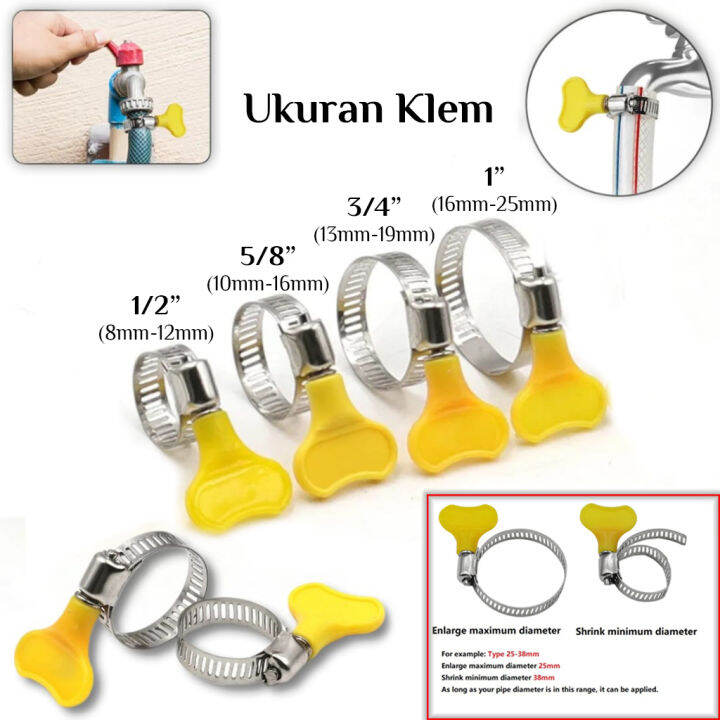 Stainless Klem Selang Kuping Hose Clamp Inchi With Handle Lazada Indonesia