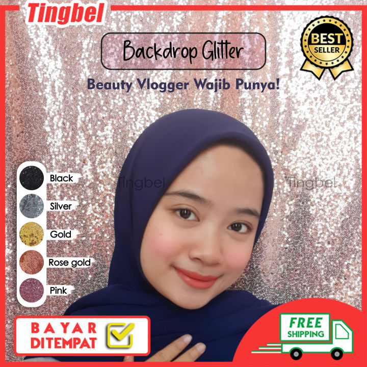 Background Glitter untuk Vlogger | Kain Sequin Sekuin Squin Backdrop