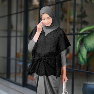 Emran Batik - Atasan Brokat Sheila Cape Outer Wanita Modern Kekinian Outer Brokat Premium