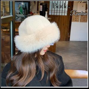 Badao Fluffy Faux Fur Bucket Hat For Women Luxury Plush Fisherman Hat Warm Winter Hat Thicken Cold Snowy Day Panama Cap