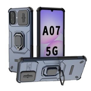 GalaxyA08 Shockproof Case For Samsung Galaxy A07 4G 5G SamsungA07 A08 A 07 A08 Phone Casing Hard Back Cover Car Ring Stand Holder Bracket Bumper Slide Window Camera Protect Soft TPU