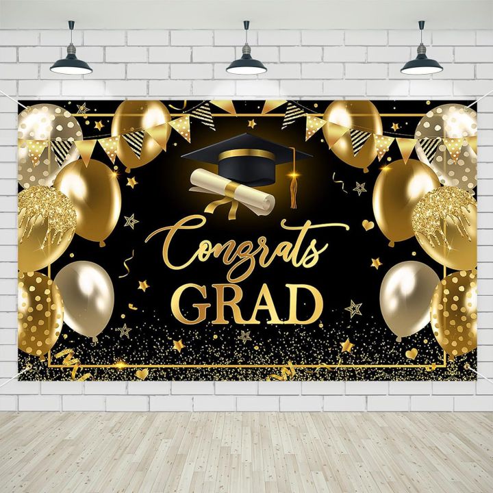 Graduation Banner Congrats Grad Backdrop for 2024 Graduation Party ...