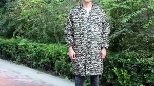 Blue Gown Work Clothes Mens and Womens Camouflage Coat Warehouse Tube Apron Labor Protection Stain-Resistant Dustproof Clothes Long White Coat Overclothes