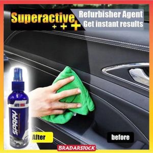 PLASTIC LEATHER WAX SPRAY Renovating Agent 100ML Interior Exterior Car Care Polish Cuci CARE Car Leather Care