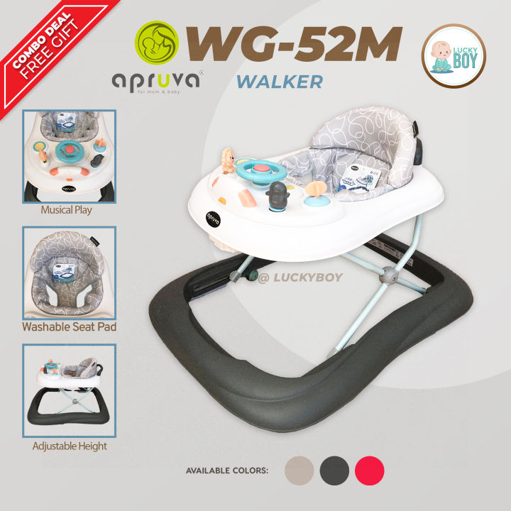 Apruva WG 52M Explorer Gray Walker with Musical Tray for baby Lazada PH