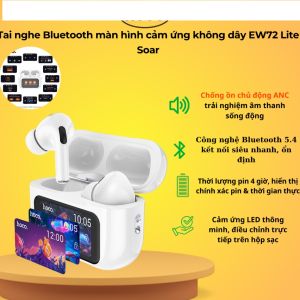 Tai Nghe Hoco EW72 Lite Soar Có Màn Hình LED Cảm Ứng Chống Ồn ANC Pin Bền Bluetooth 5.4 Mới Nhất
