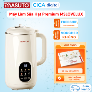 Máy Làm Sữa Hạt Masuto Premium MSLOVELUX - Công Suất 600W Dung Tích 1L Công Nghệ Vi Áp 3D Hiện Đại Bảo Hành 12 Tháng