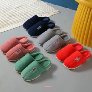 Love Cute Slippers Shoes Non-slip Floor Indoor House Home Fur Slippers Women Shoes For Bedroom