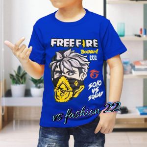 Kaos Anak Laki FREE FIRE BOOYAAH//usia 1-12 tahun