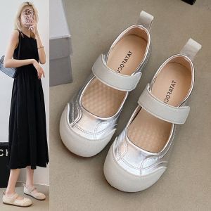 Retro Round Toe Single Shoes Womens Versatile Spring and Autumn Casual Soft-soled Lightweight Pumps Mary Jane Shoes