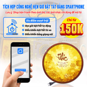 Đèn Thờ Hào Quang Tranh Trúc Chỉ In Hoa Sen Chữ Phúc Trang Trí Bàn Thờ Gia Tiên Treo Tượng Phật TC-HQ-151
