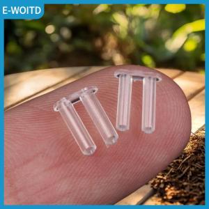 【E-WOITD】 100pcs Rimless Glasses Double Rubber Plug Lock Bushings Eyeglasses Plastic Double Bushing Pins Repair Eyewear Accessories