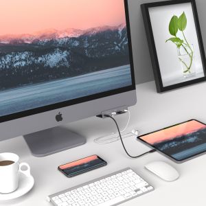 Flujo USB C HUB Compatible With iMac Pro Multi-Function Type-C Adapter to HDMI 4K with 2 USB 3.0 PortsUSB-C Data Transferring Port SD/TF Card Reader 3.5MM Audio Mic Jack Compatible with Apple 2018/2019 iMac and iMac Pro