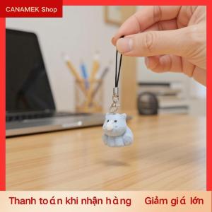 CS Đổ xô chim cánh cụt hà mã động vật Móc khóa điện thoại dây nhựa dễ thương hổ Hải Ly Gấu tê giác Túi Tai nghe trường hợp Mặt dây chuyền
