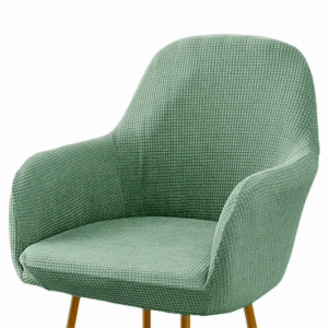 FDYRU Plaid Curved Chair Cover All-wrap Elastic Wear for Chairs Simple Flannel Solid Color Seat Protection House Decoration