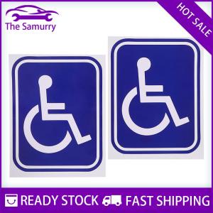 Samurry ✨Hot Sale✨ 2PCS Disabled Sign Disability Mobility Parking Car Sticker PVC Decal for Auto