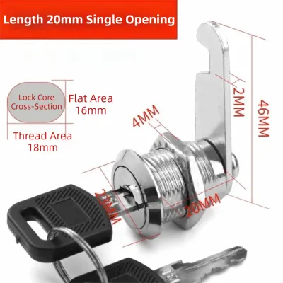 ONLYES Single Open Cabinet Lock Silver Metal Cabinet Door Lock Portable Easy Replacement Cam Lock Cabinet
