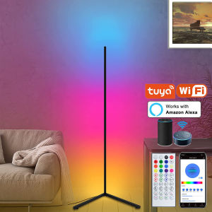 Modern Corner Floor Lamp Floor Lamps Living Room Indoor RGB Atmosphere Bedside Floor Light Standing Lamps for Living room Decor