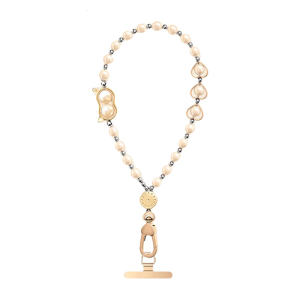 Small Phone Lanyard with Clip & Decorative Snake Charm Not Drop Designs Multifunctional Beaded Wrist Strap