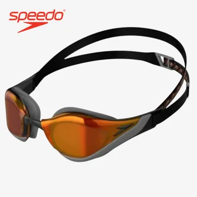Speedo Adult Fastskin Pure Focus Mirror Goggles (Asia Fit) Black/ Cool Grey/ Fire Gold_8-11779A260