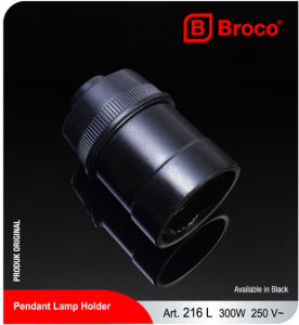 Fitting lampu Gantung Broco Hitam
