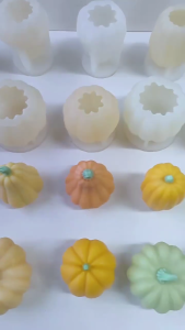 3D Pumpkin Silicone Mould Smooth Halloween Themed Mold Colorful Soap Molds Ornament Casting Moulds