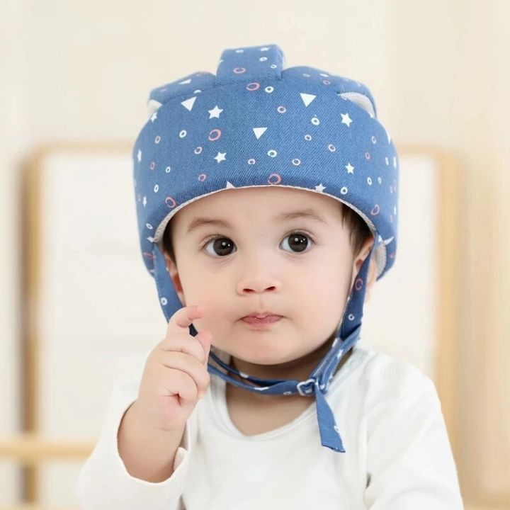 Cotton Infant Toddler Safety Helmet Baby Kids Head Protection Hat For