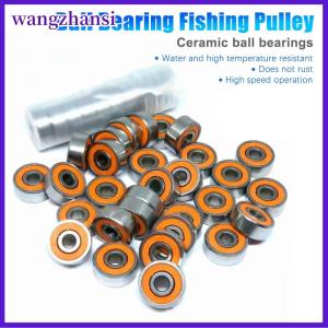 wangzhansi ถ้วยสายรอกตกปลาสแตนเลสผสมเซรามิคลูกรอกปรับแต่ง